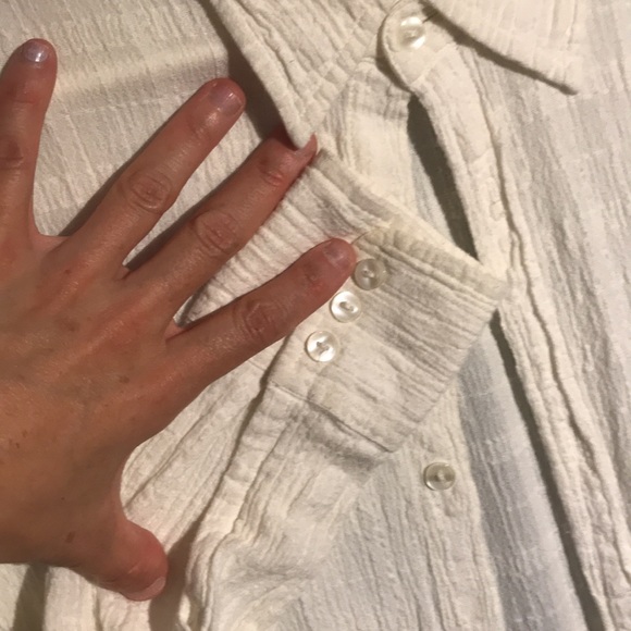 Guess Mens Long Sleeve White Button Down - Picture 16 of 16